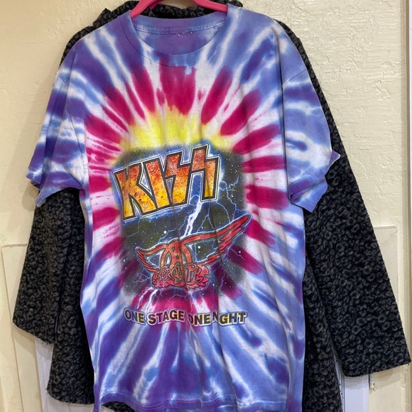 Vintage Other - RARE KISS AEROSMITH 2003 TOUR vintage t shirt CLASSIC rock bands Concert Size m